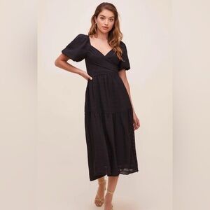 Astr Black Midi Dress